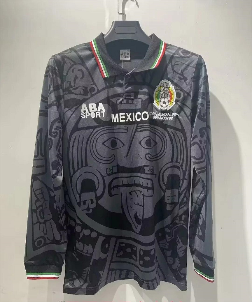 AAA Quality Mexico 1998 World Cup Special Black Long Jersey